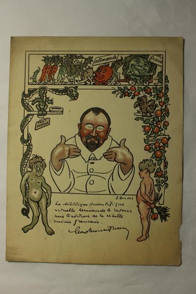 Caricature du professeur Mouriquand