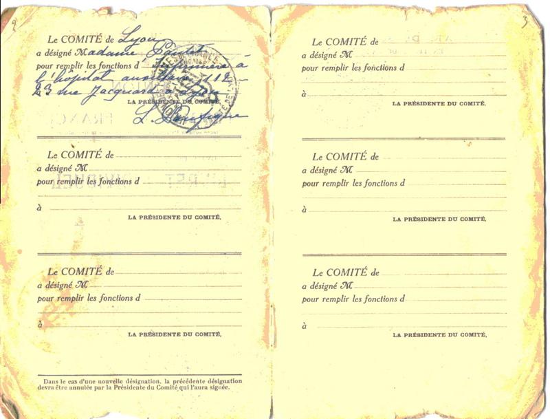 Livret individuel de l'Union des Femmes de France