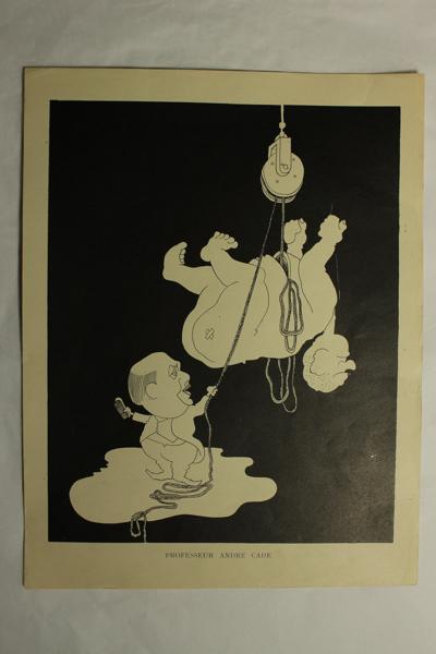 Caricature du professeur André Cade