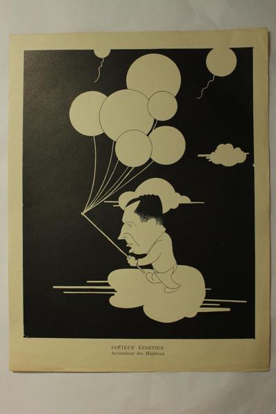 Caricature du professeur Eparvier - Accoucheur des hôpitaux