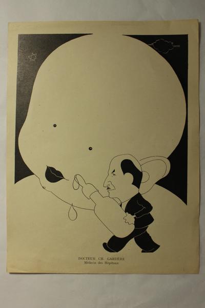 Caricature du professeur CH Gardère - Médecin des hôpitaux