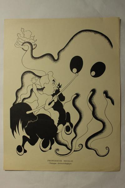 Caricature du professeur Nicolas - Clinique dermatologique