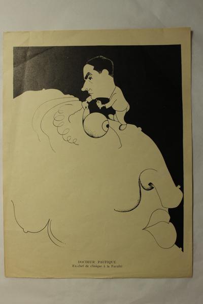 Caricature du professeur Paufique - Ex-chef de clinique à la Faculté