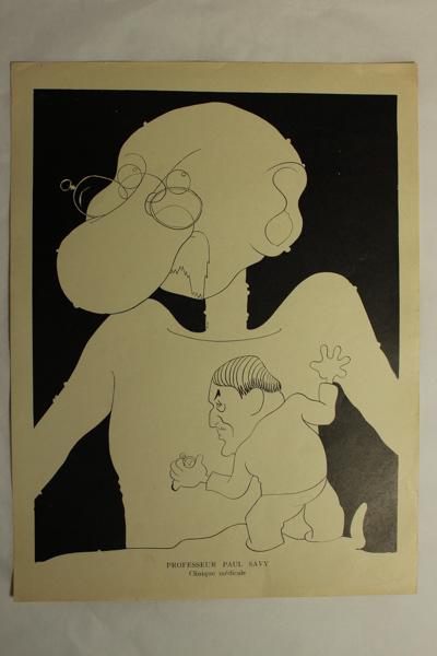 Caricature du professeur Paul Savy - Clinique médicale