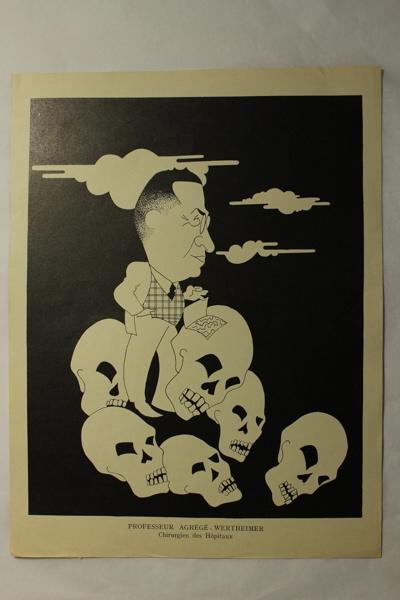 Caricature du professeur agrégé Wertheimer - Chirurgien des hôpitaux