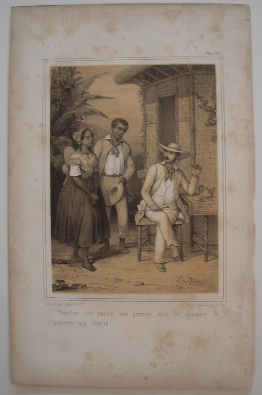 Thimothée tint parole, son premier soin fût d'essayer de racheter ma liberté.(titre inscrit)