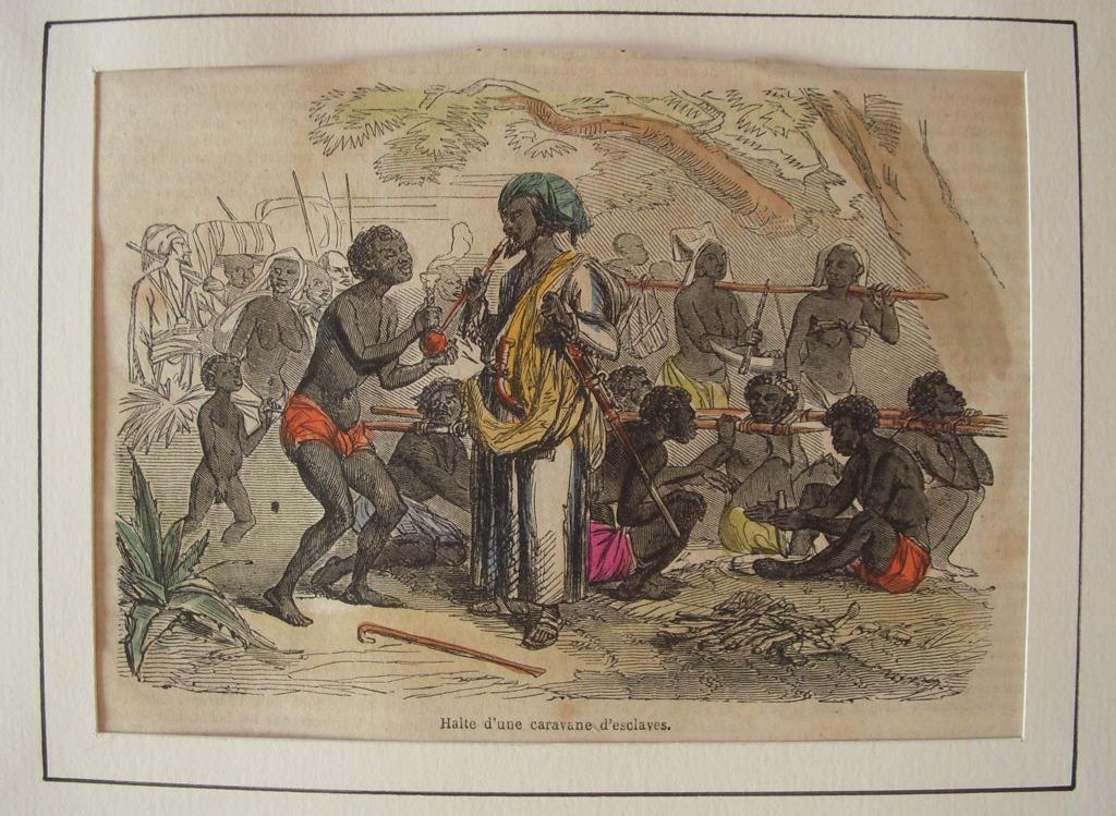 Halte d'une caravane d'esclaves (titre inscrit)