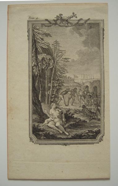 La Nature représentée par une femme nourrissant à la fois un enfant blanc et un noir regarde avec compassion les Nègres esclaves maltraités (titre original)