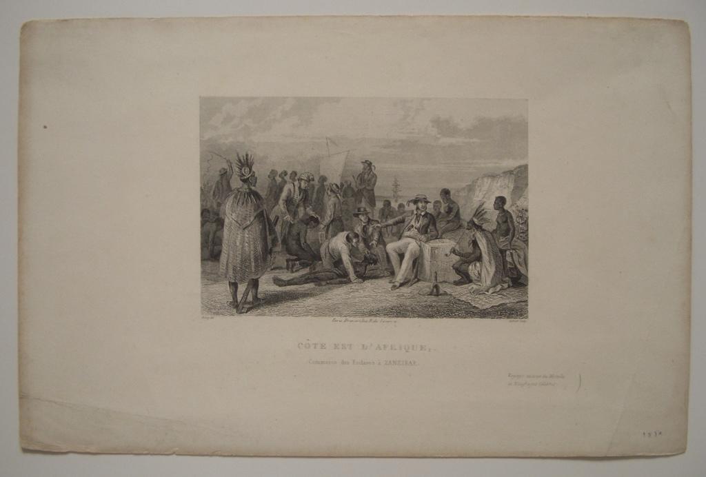 Côte Est d'Afrique / Commerce des esclaves à Zanzibar (titre inscrit)