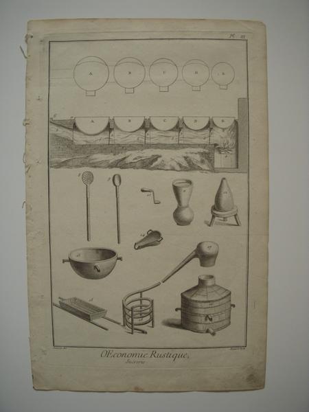 OEconomie rustique, Sucrerie (titre inscrit) / Pl. III
