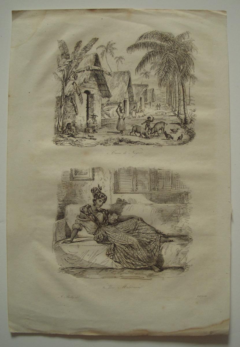 1. Cases de Nègres. (titre inscrit) / 2. Une Mulâtresse (titre inscrit)