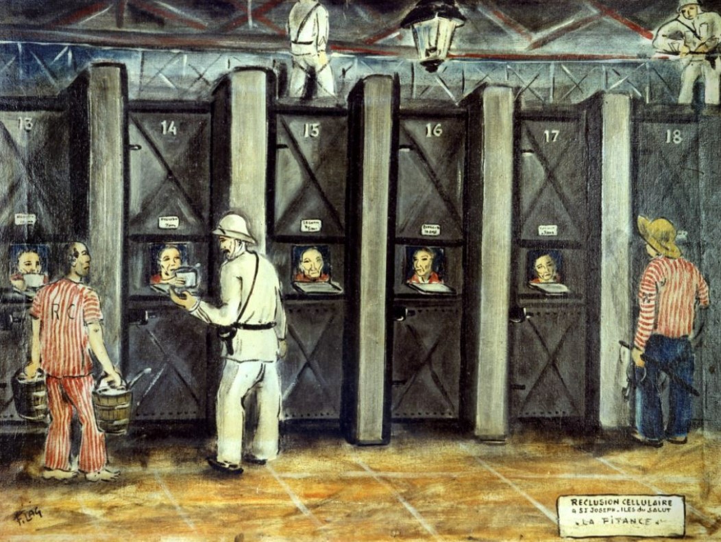 Réclusion cellulaire à Saint Joseph, Iles du Salut. "La pitance"