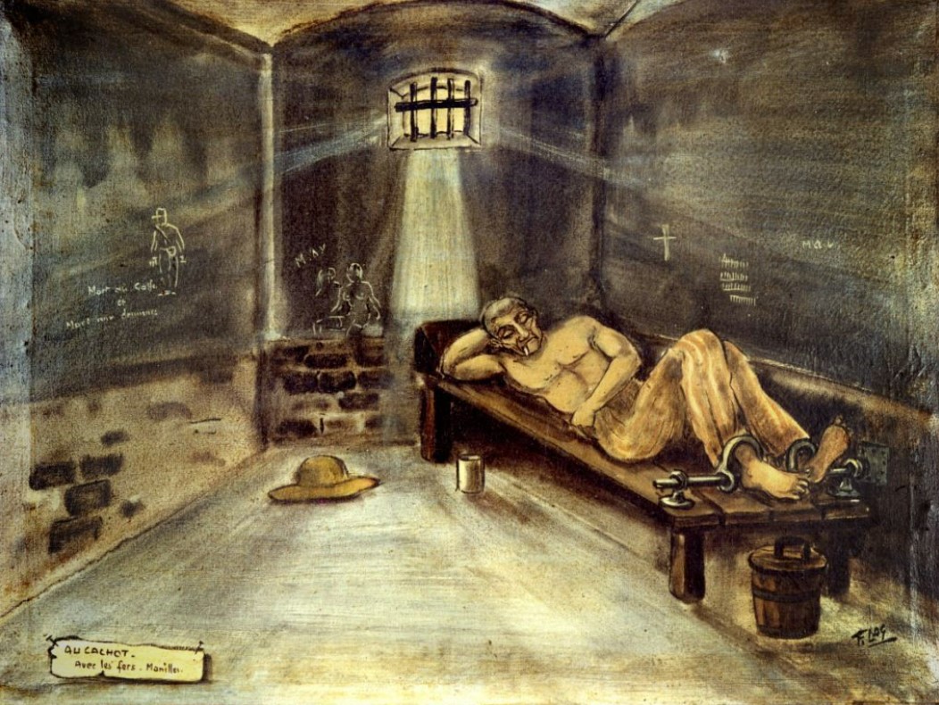Au cachot avec les fers manilles