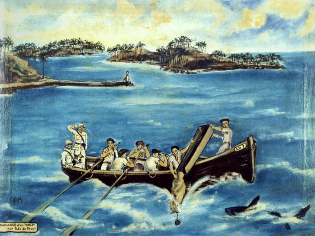 Mouillage d'un forçat aux Iles du Salut