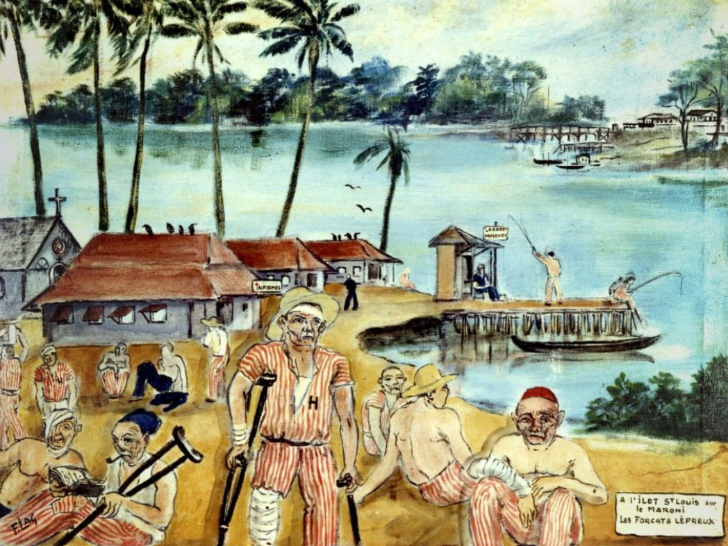 A l'ilot Saint Louis sur le Maroni, les forçats lépreux