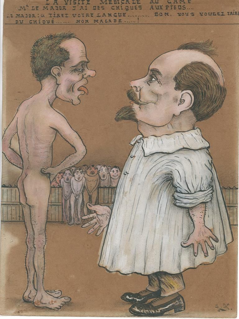 La visite médicale au camp