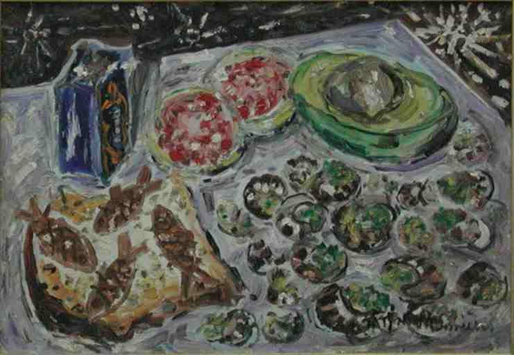 Nature morte au plat aux escargots