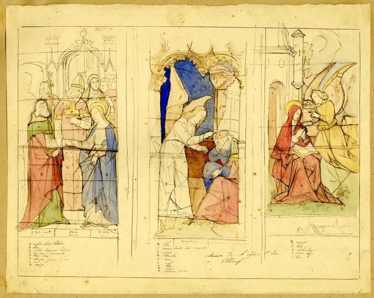 Vitrail de la Vie de la Vierge de l'église Saint-Jean d'Elbeuf