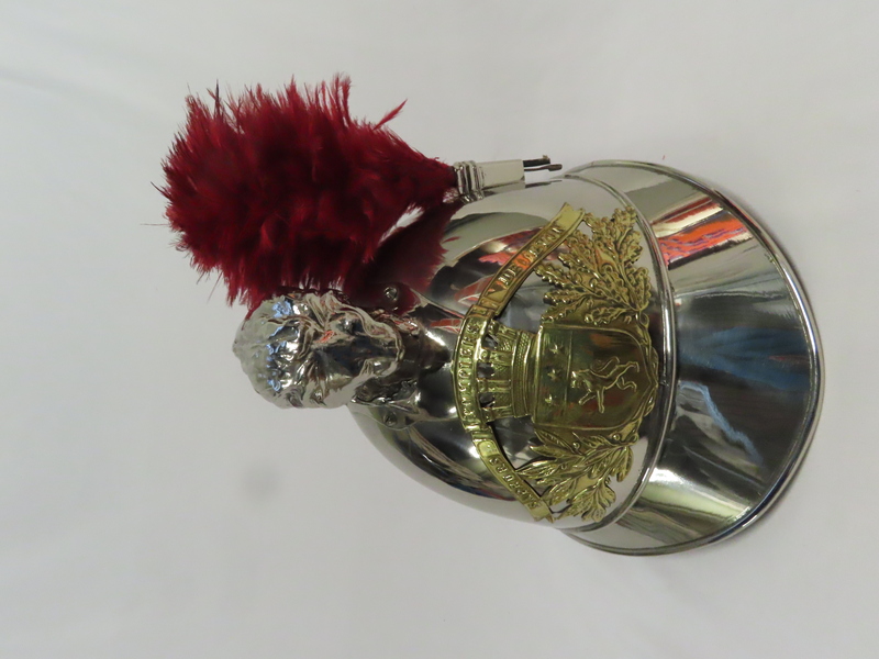 Casque de sapeur-pompier de Lyon à cimier tête de lion