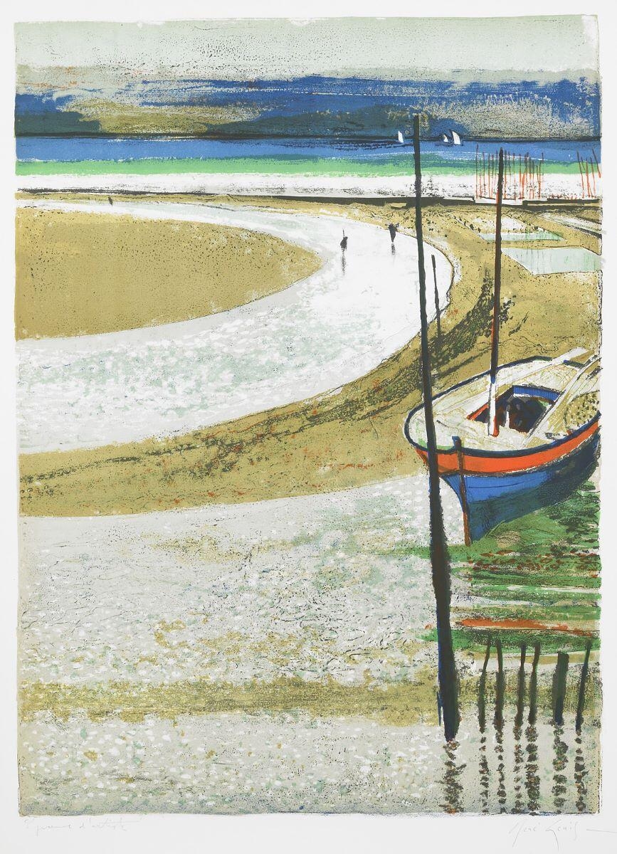 La barque bleue, Arcachon, 1974