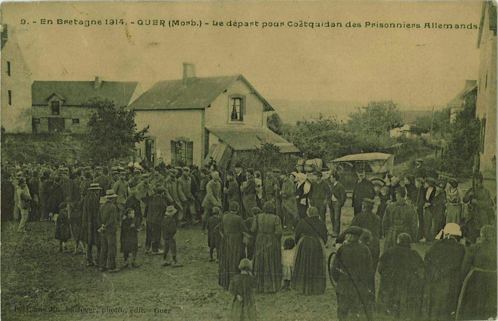 Le départ pour Coëtquidan des Prisonniers Allemands