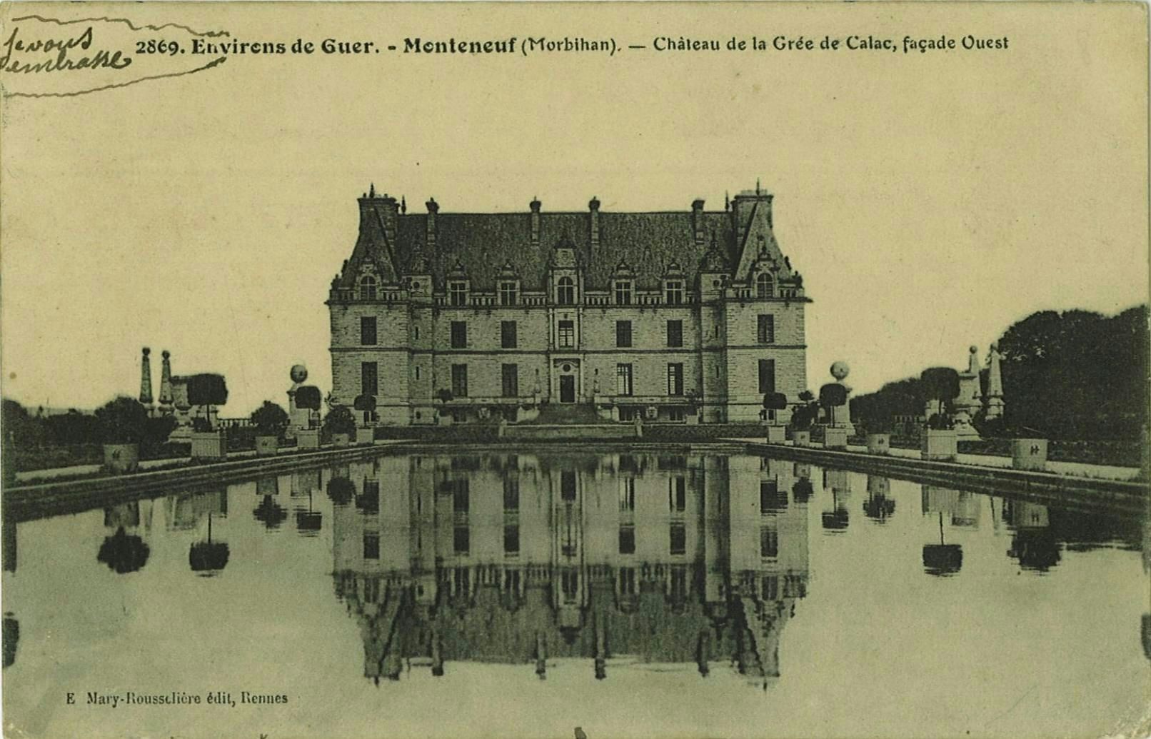 Château de la Grée de Calac, façade Ouest