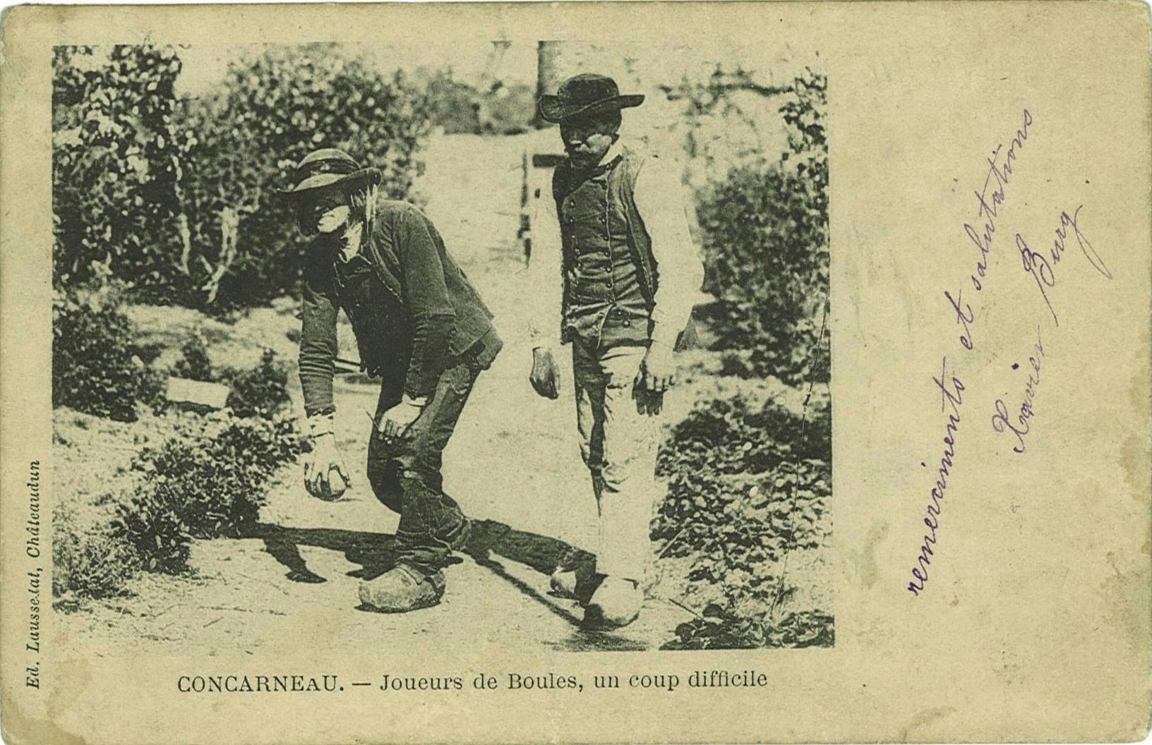 Joueurs de Boules un coup difficile