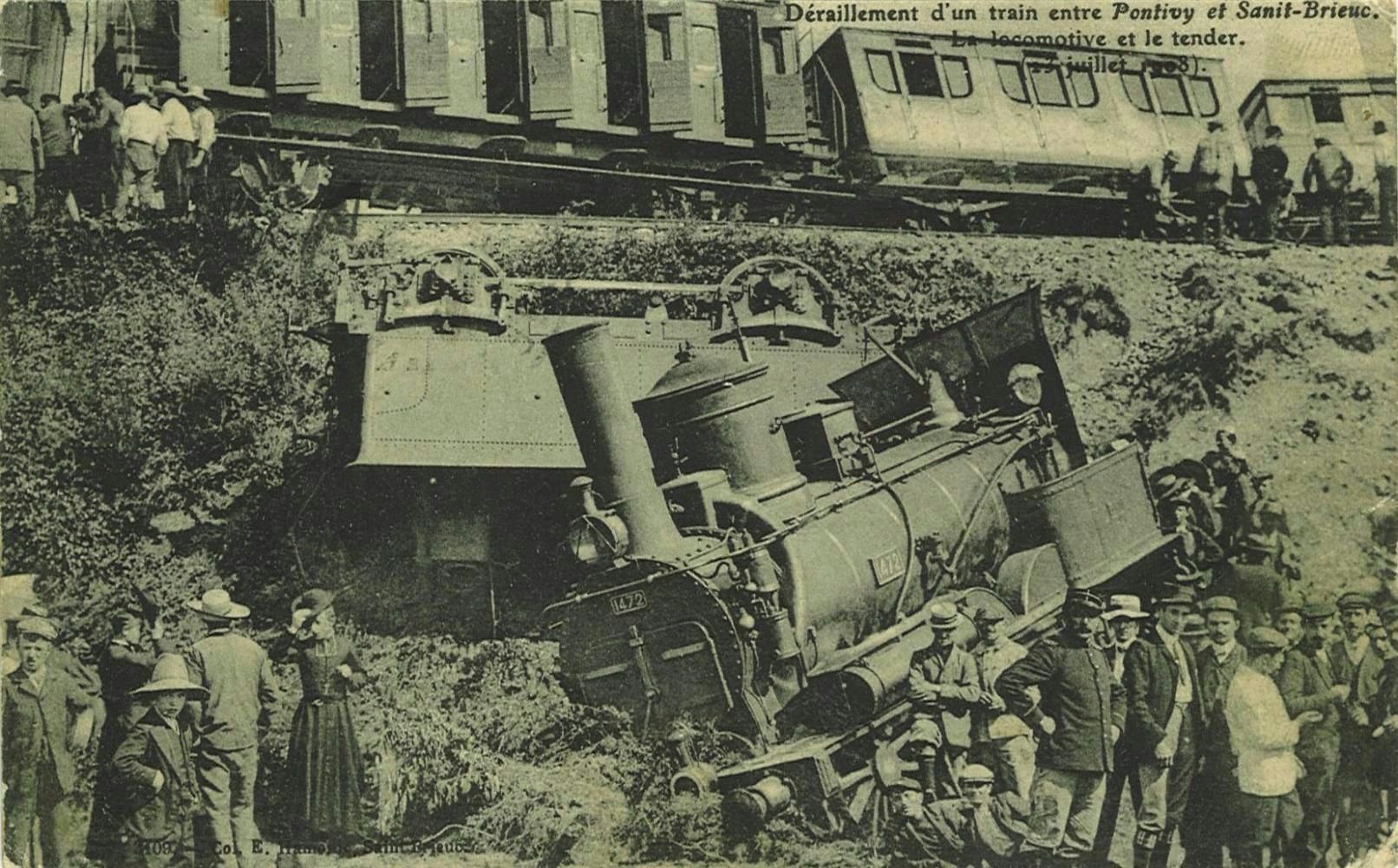 Déraillement d'un train entre Pontivy et Sanit-Brieuc