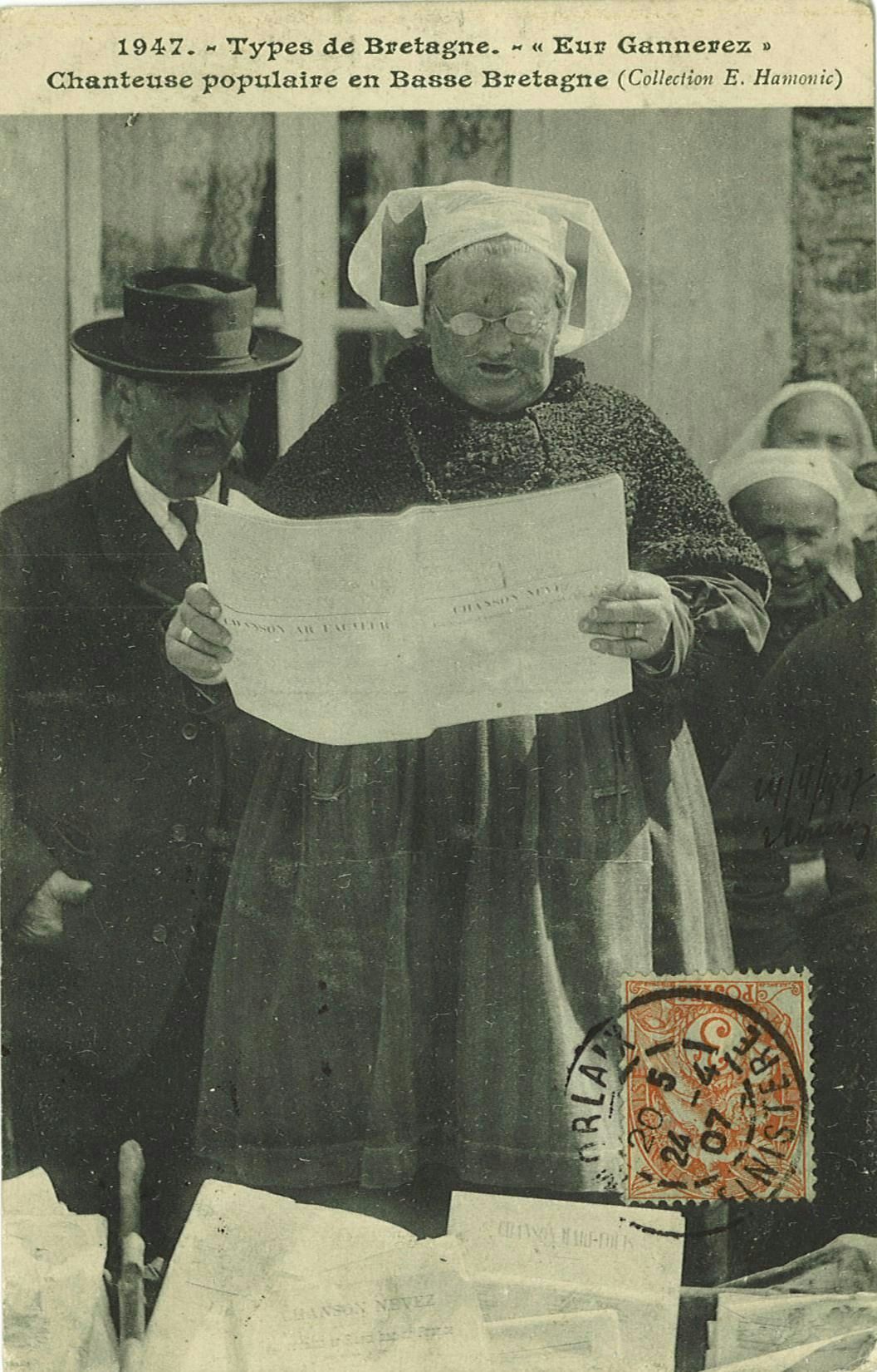 Eur Gannerez Chanteuse populaire en Basse-Bretagne