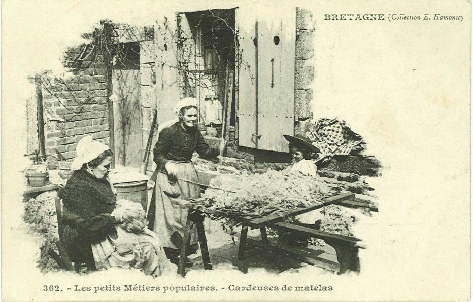 Les petits Métiers populaires - Cardeuses de matelas