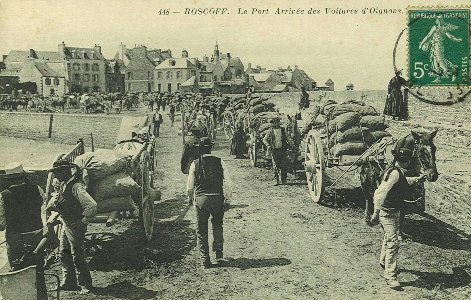 Le Port  - Arrivée des Voitures d’Oignons