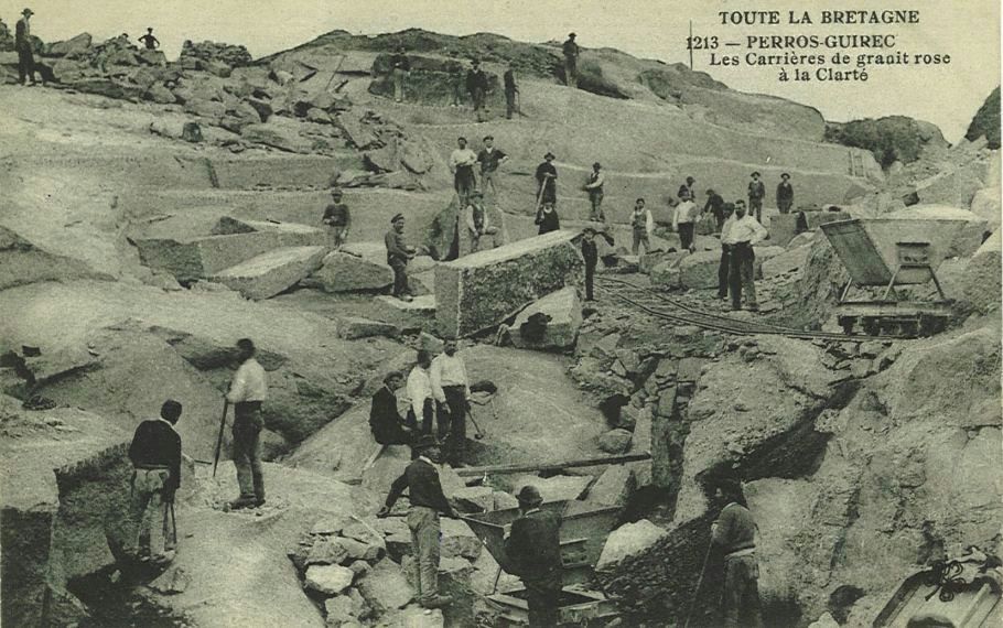 Les Carrières de granit rose à la Clarté