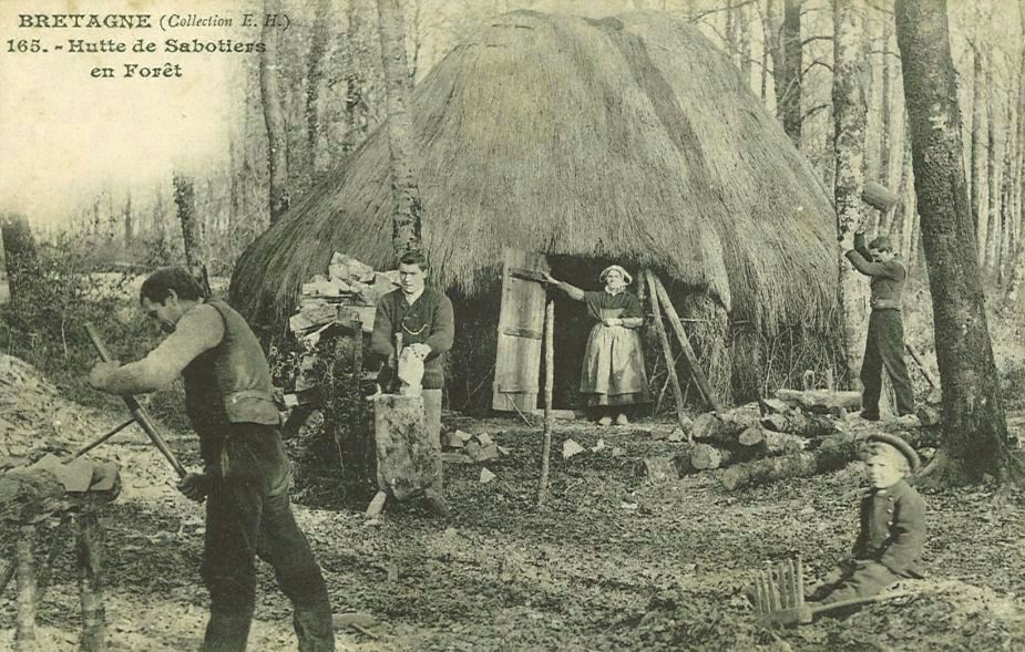 Hutte de Sabotiers en Forêt