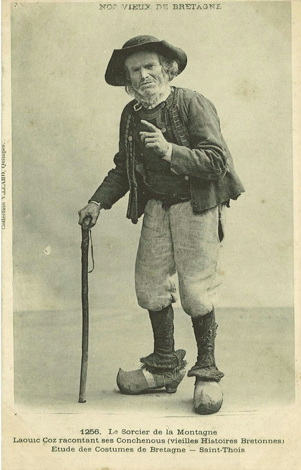 Le Sorcier de la Montagne - Laouic Coz racontant ses Conchenous (vieilles Histoires Bretonnes) Etude des Costumes de Bretagne