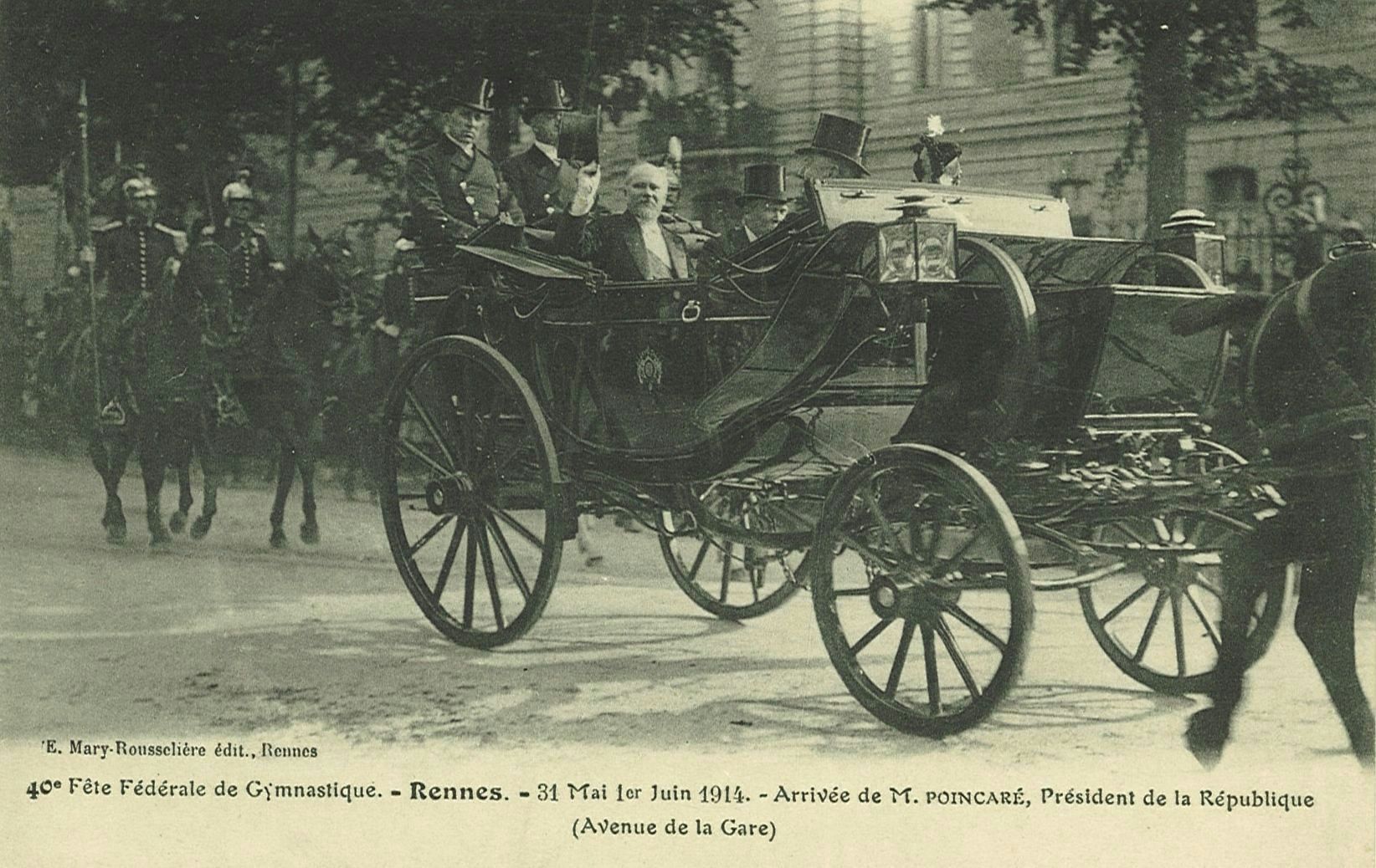 31 Mai 1er Juin 1914 - Arrivée de M. Poincaré Président de la République (Avenue de la Gare)