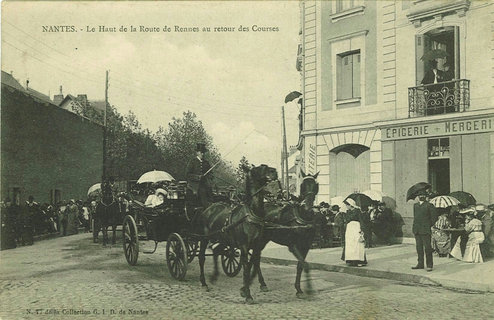 Le Haut de la Route de Rennes au retour des Courses