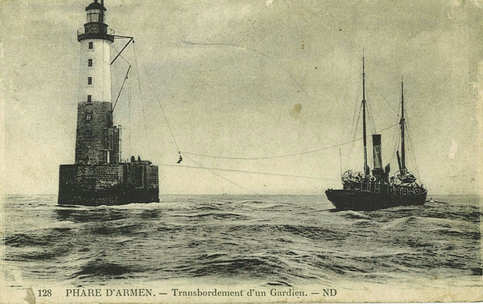 Phare d’Armen - Transbordement d'un Gardien