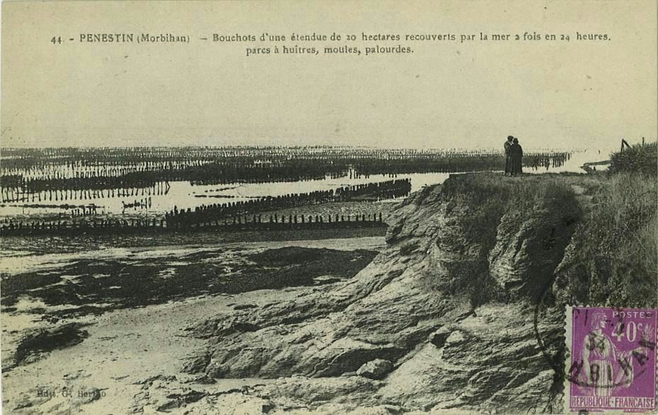 Bouchots d'une étendue de 20 hectares recouverts par la mer 2 fois en 24 heures