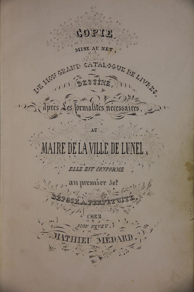 Grand catalogue des livres de Jean-Louis Médard