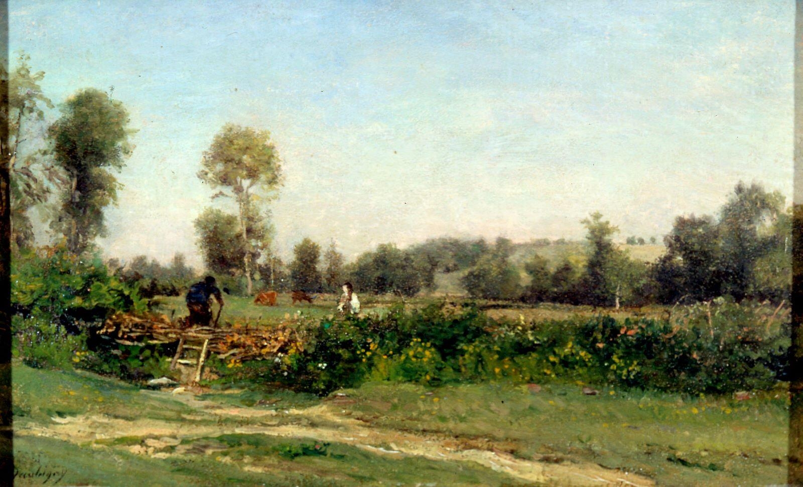 La Haie basse, paysage animé