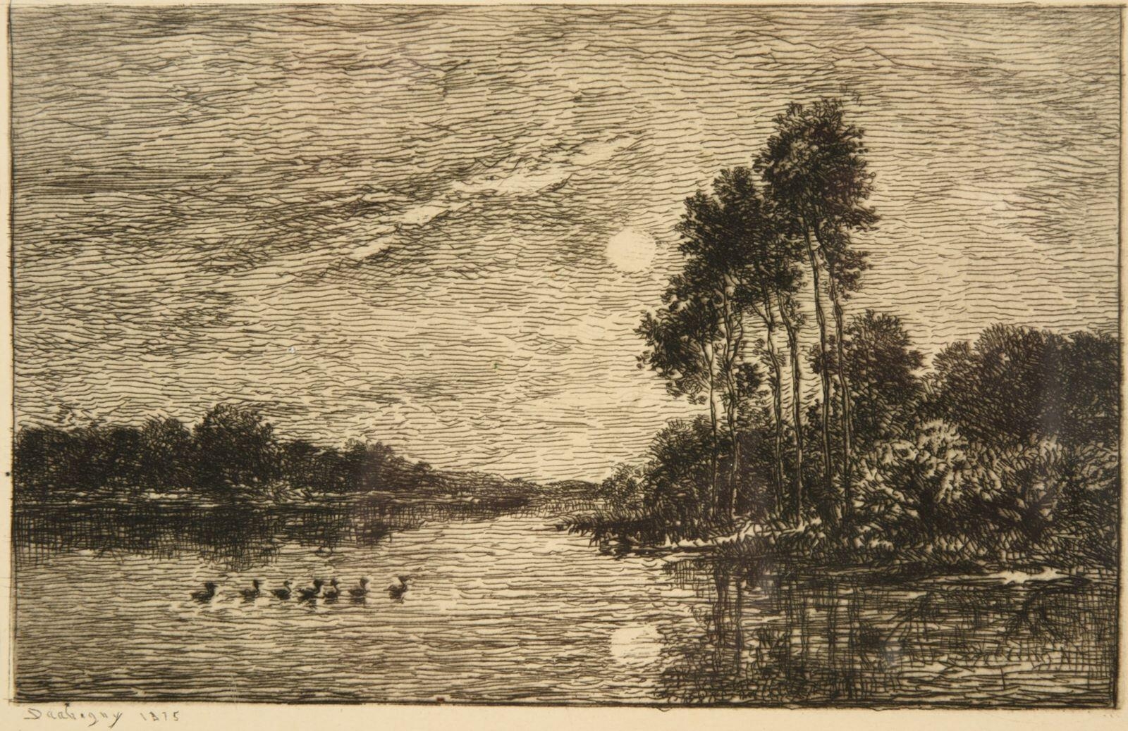 Lever de lune sur les bords de l’Oise