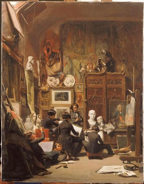 Atelier de peintre [Souvenir d'atelier]