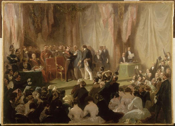 Le Prince-Président décore de la légion d'honneur Jean-Baptiste Pruvost, charretier à Saint-Quentin (9 juin 1850)