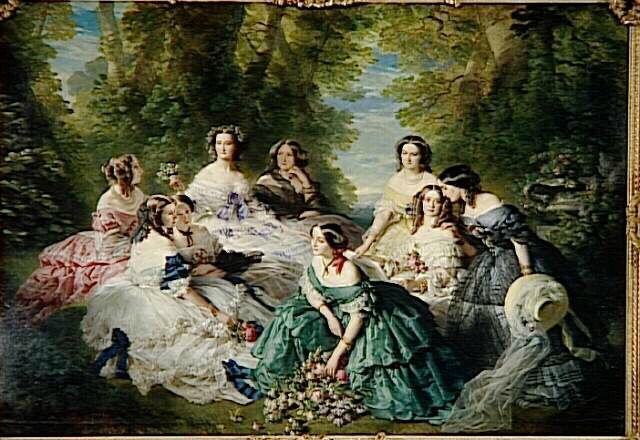 Portrait de l'Impératrice Eugénie entourée de ses dames d'honneur