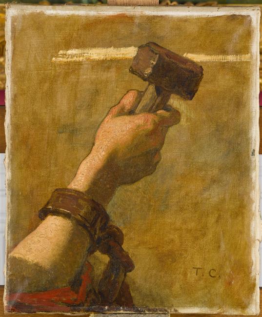 Etude de main (main avec maillet)