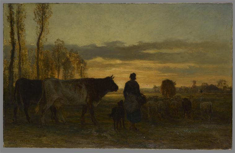 Le Retour du troupeau, le soir