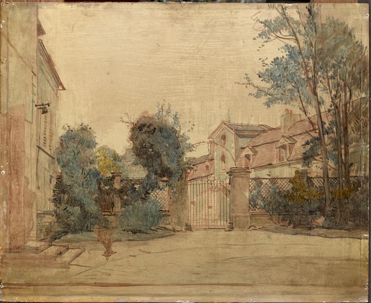 Dépendances de la propriété de Couture à Villiers-le-Bel et atelier du peintre