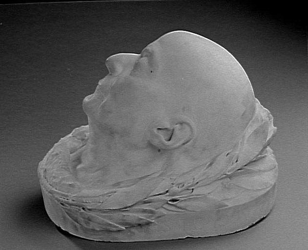 Masque funéraire de Pierre Jean de Béranger, dit Béranger (Paris, 1780-Paris, 1857), poète et chansonnier