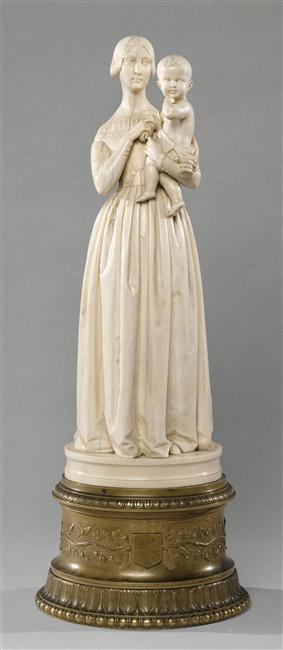 Madame Delaroche et son fils Horace (1836-1879), née Louise Vernet, fille peintre Horace Vernet et épouse du peintre Paul Delaroche