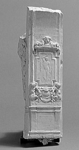 Deuxième esquisse du piédroit de l'escalier Mollien (Vénus), côté gauche